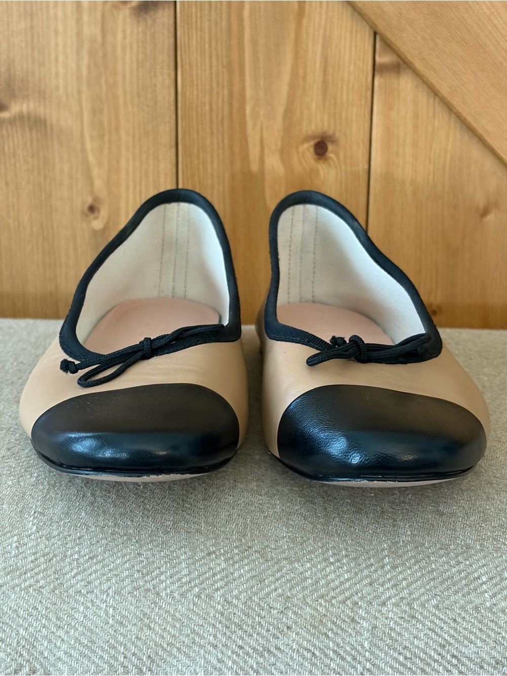 J. Crew Cap Toe Ballet Flats in Tan and Black | Size 8 - Picture 3 of 10